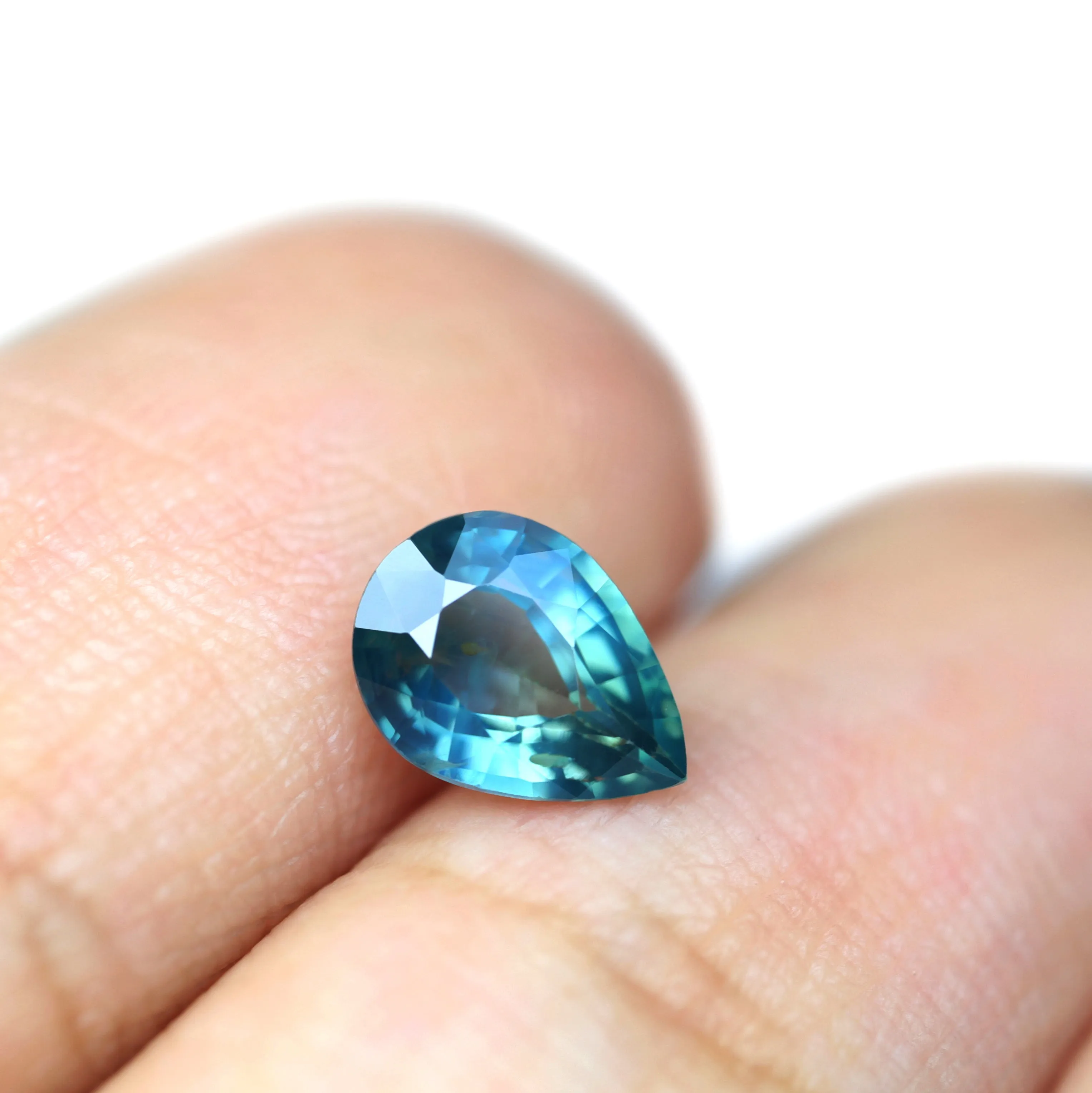 0.79ct Certified Natural Teal Sapphire