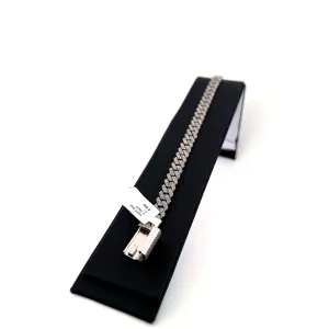 10K White Gold Sharp Edge Bracelet