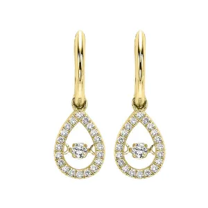 10KT Yellow Gold & Diamond Rhythm Of Love Fashion Earrings  - 1/5 ctw