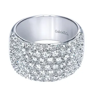 14k White Gold Contemporary Fancy Anniversary Band