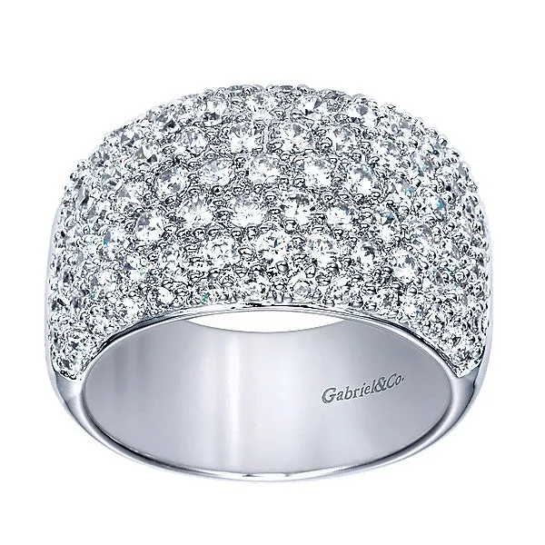 14k White Gold Contemporary Fancy Anniversary Band