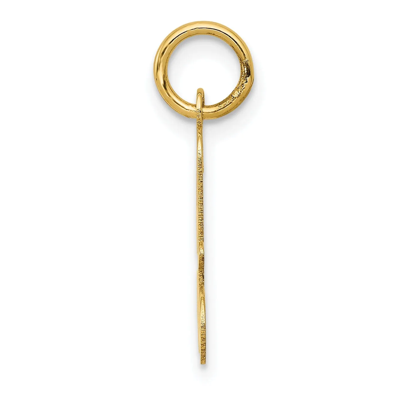 14k Yellow Gold Polished Fancy Initial A Charm