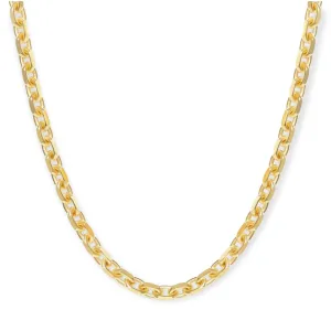 14K Yellow Gold Trendy Anchor Chain Link Necklace