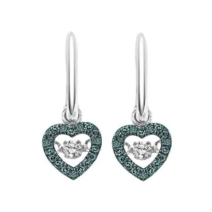 14KT White Gold & Diamond Rhythm Of Love Fashion Earrings  - 1/5 ctw