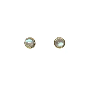 14kt yellow gold labradorite earrings