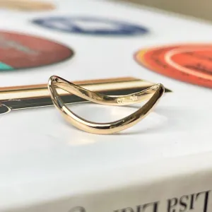 14KT Yellow Gold Wave Band Thumb Ring