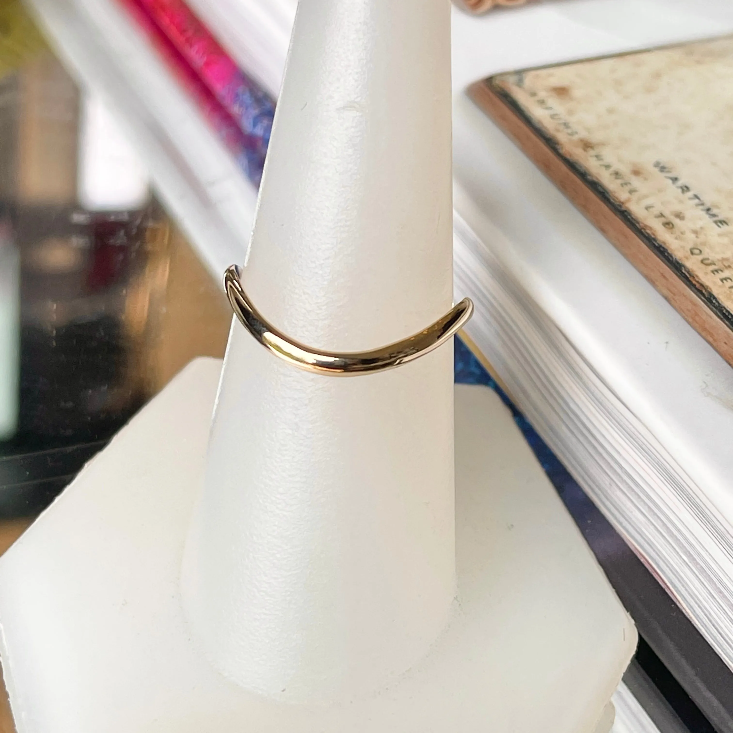 14KT Yellow Gold Wave Band Thumb Ring