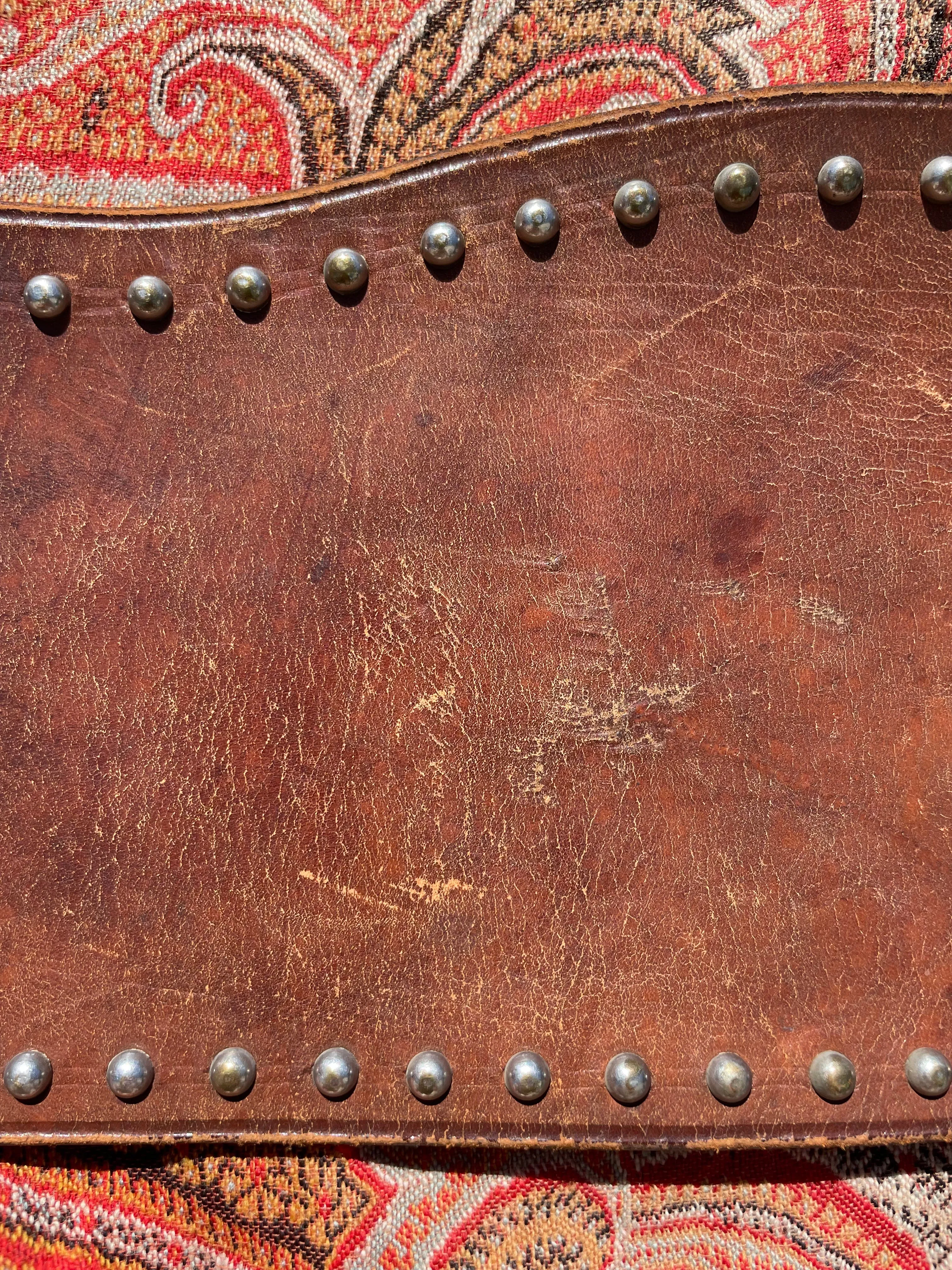 1930s-1940s Studded Leather Kidney Belt