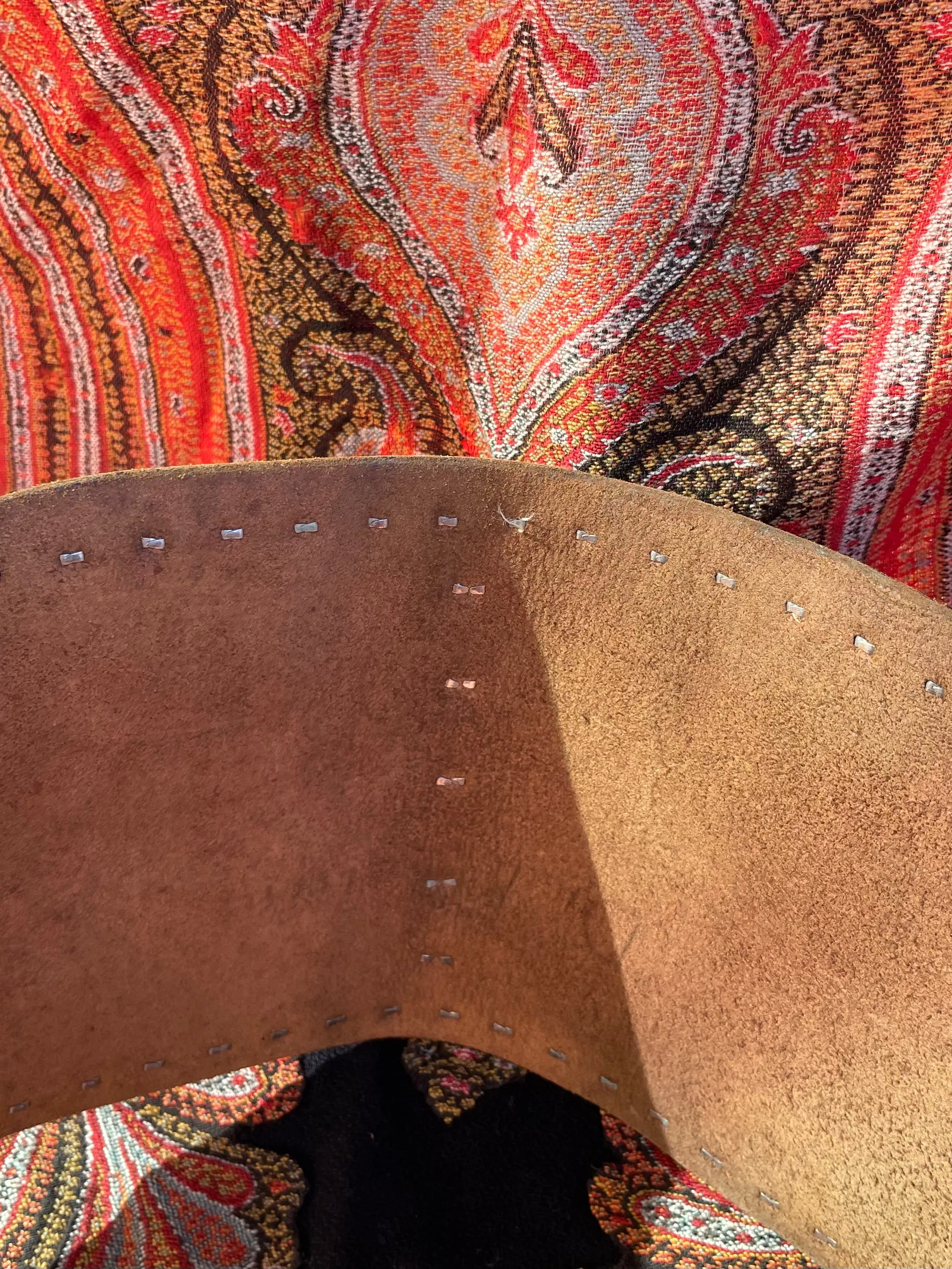 1930s-1940s Studded Leather Kidney Belt