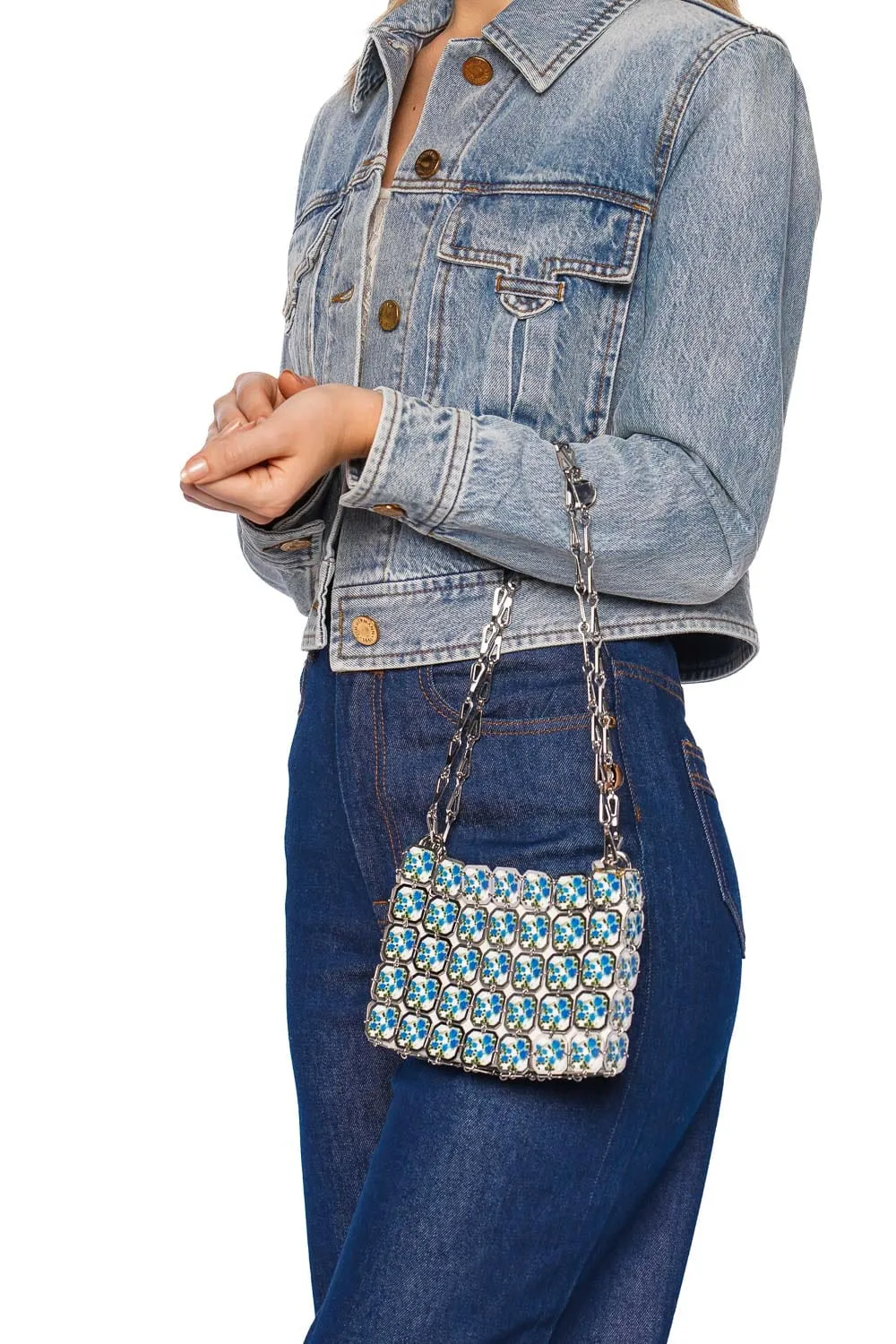 1969 Porcelain Floral Square Nano Bag