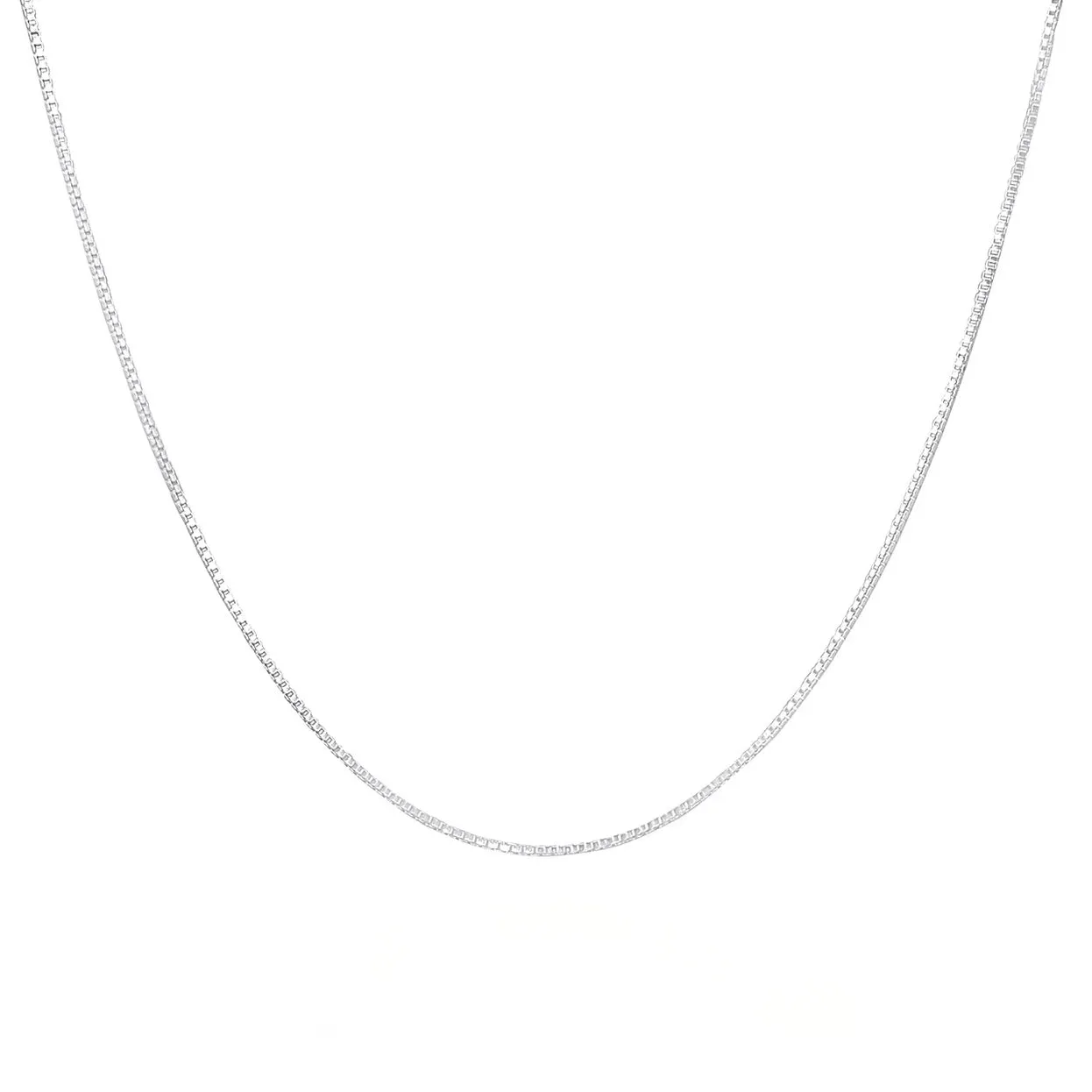 1mm Box Chain | Silver