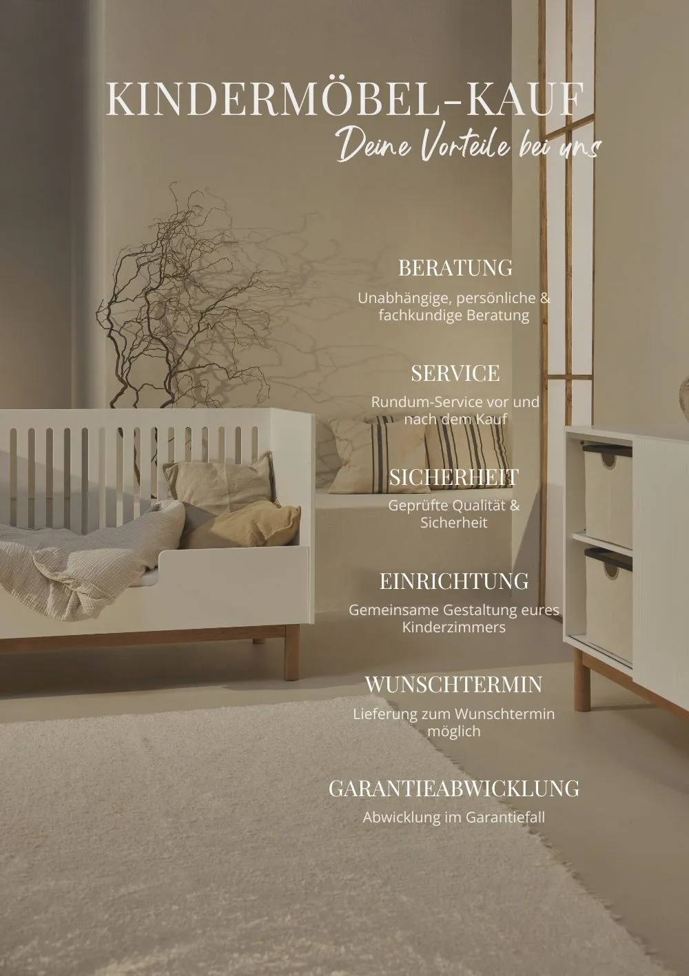2-in-1 Babybett Bank 'Trendy' Clay