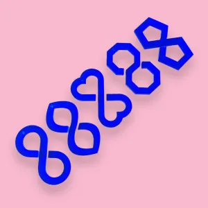 2 Pair Infinity Charms - 5 designs to choose from