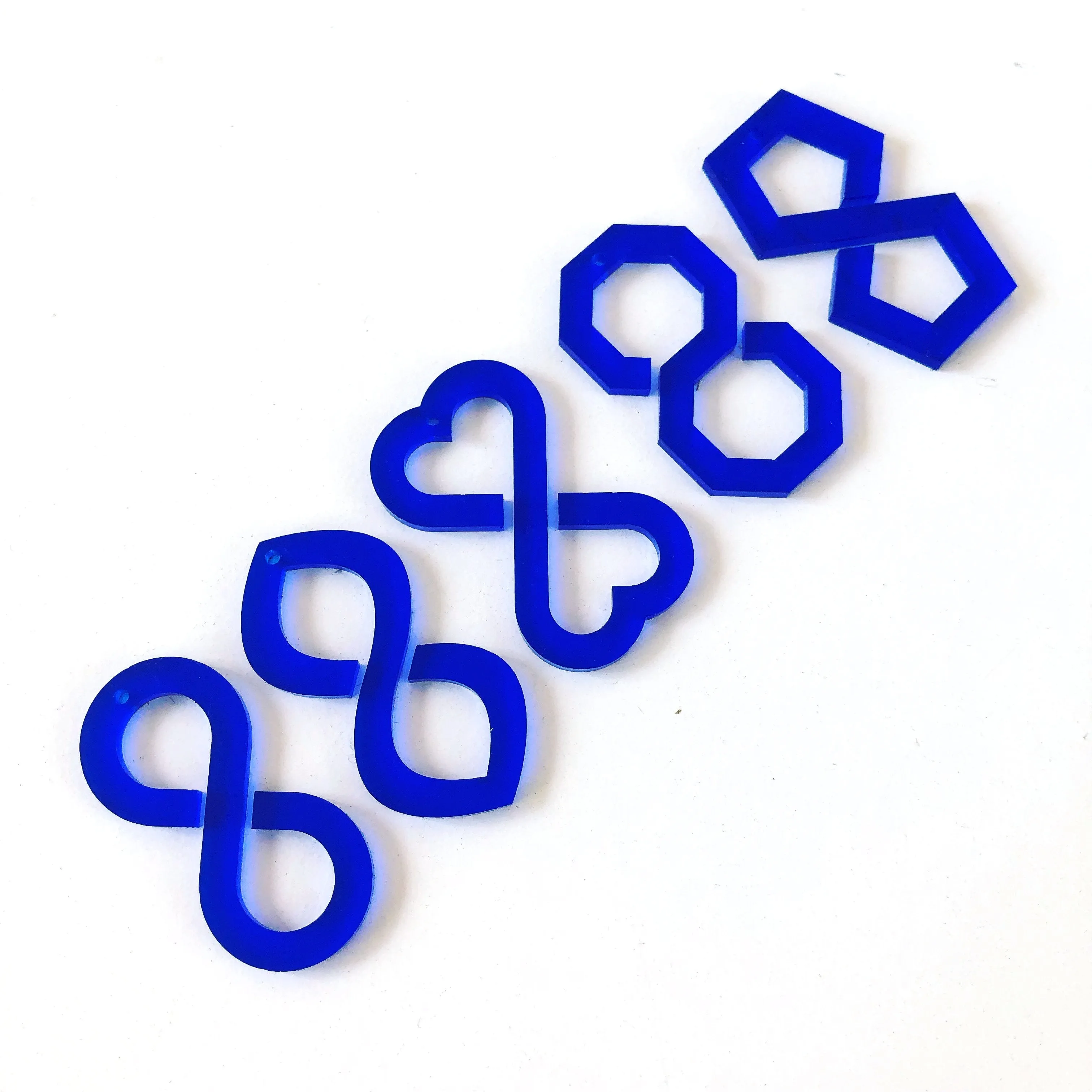 2 Pair Infinity Charms - 5 designs to choose from