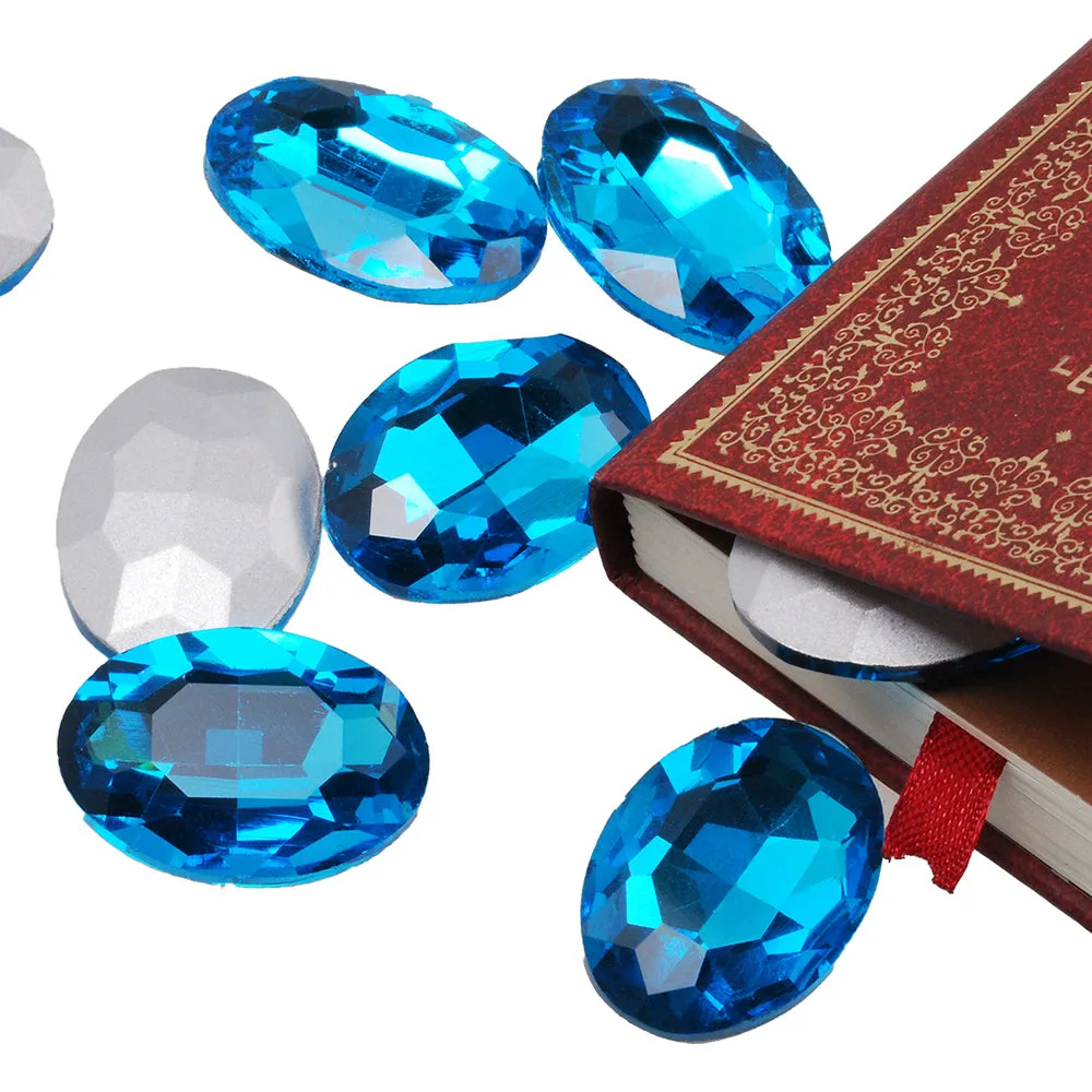 22 *30mm Lake Blue Briolette Crystal Oval Cushion Cut Fancy Stone,Crystal Fancy Stone,4127,10pcs/lot