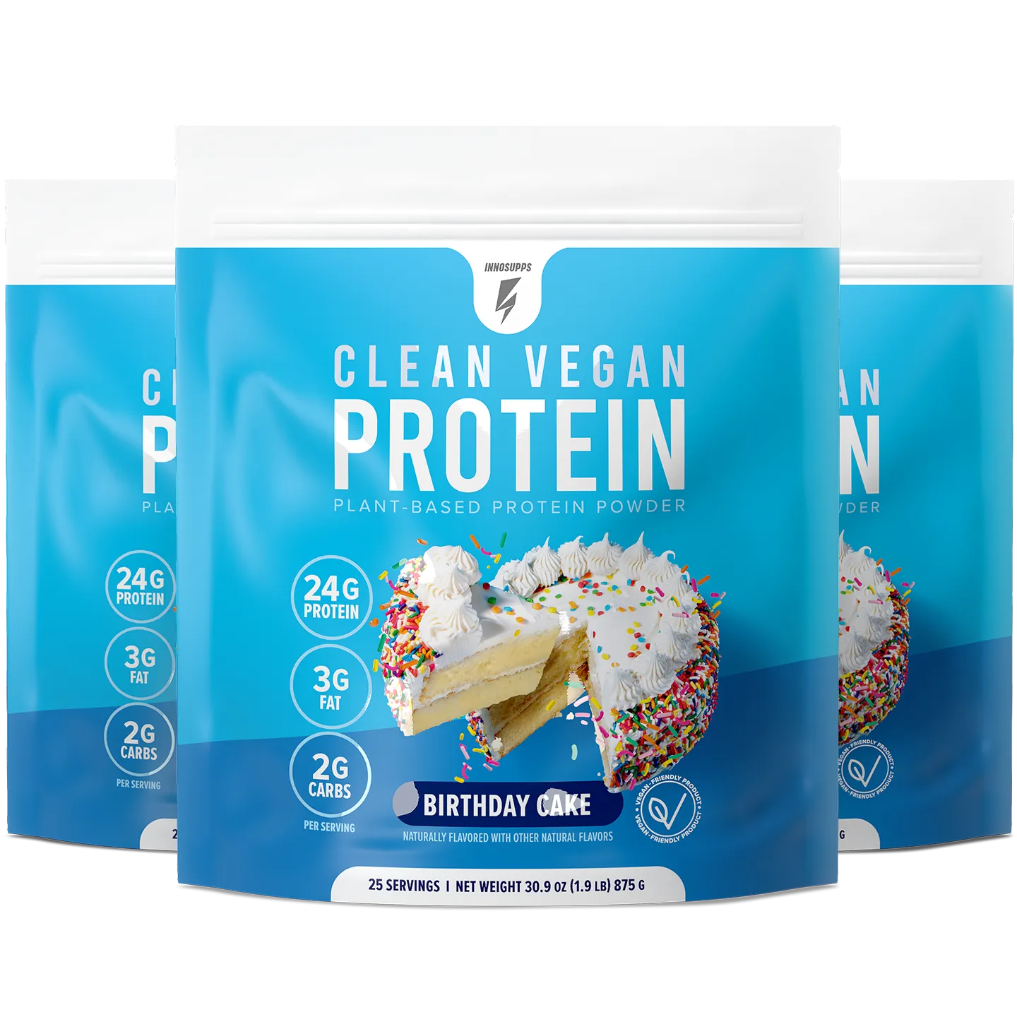 3 Bottles of Clean Vegan Protein