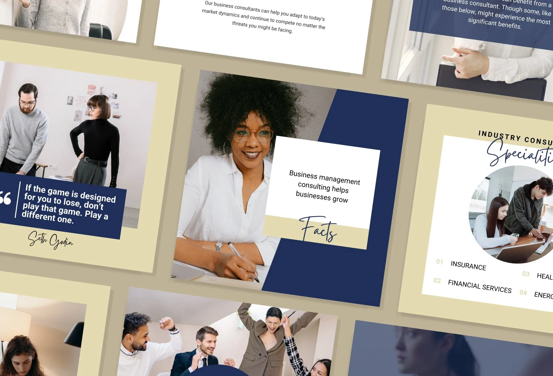 30 Business Consulting Instagram Post Canva Templates