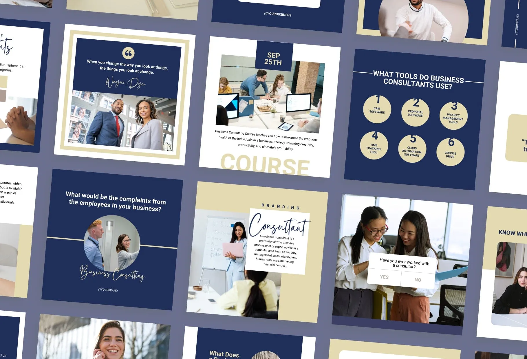 30 Business Consulting Instagram Post Canva Templates