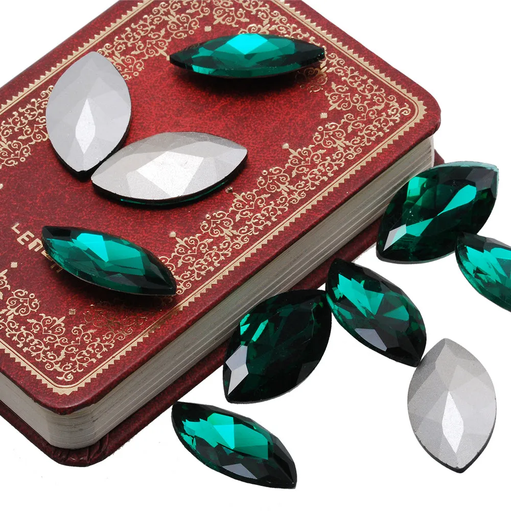 32 *17mm Green Marquise Cabochon Cushion Cut Fancy Crystal Stone,Crystal Fancy Stone,4227,Cushion Cut Stone,10pcs/lot
