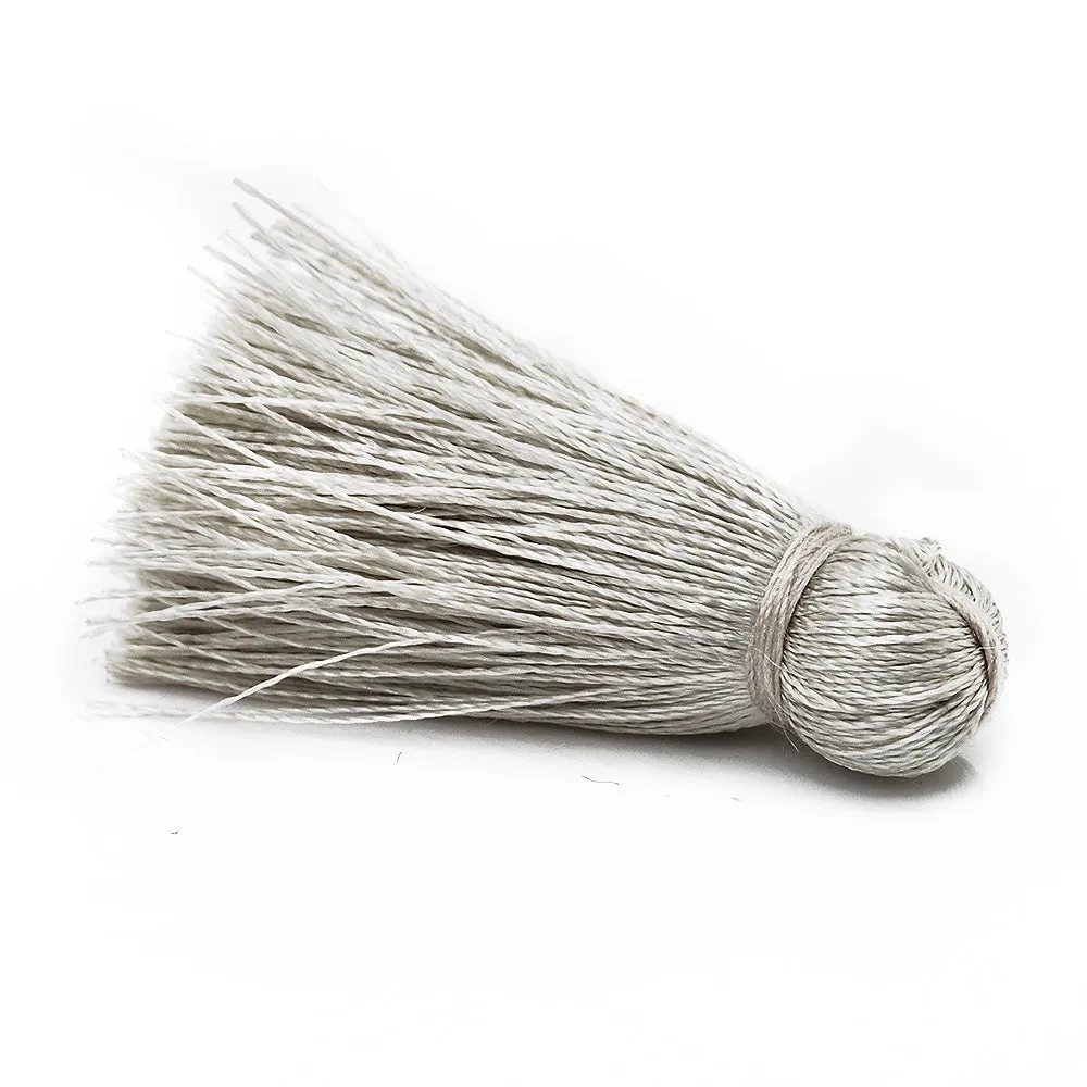 3cm Silky Tassels,Somky Gray Fashion Mala Necklace Tassels, Handmade Jewelry Tassels, 20pcs/lot