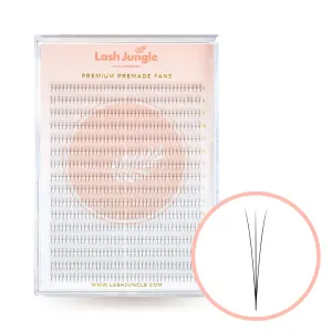 3D Premade Volume Fans Ultra Dark Pointy Stem