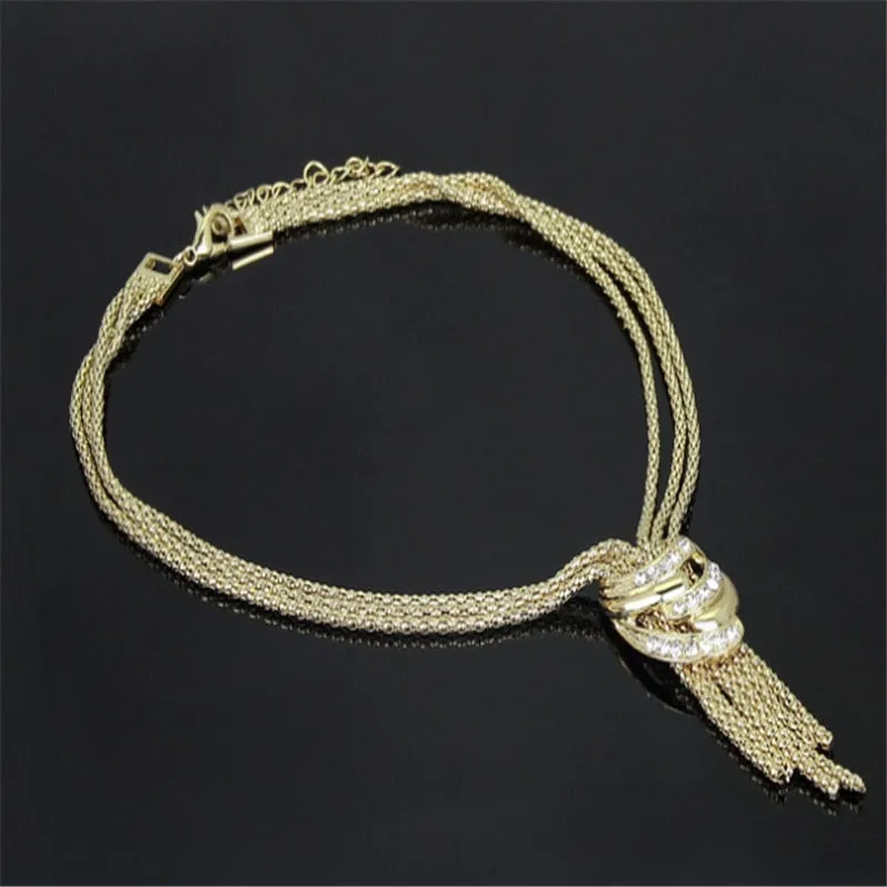 4pc Twist Choker Necklace Bracelet Earrings and Ring