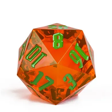 55mm Titan D20 - Sharp Edge Jack-O-Lantern