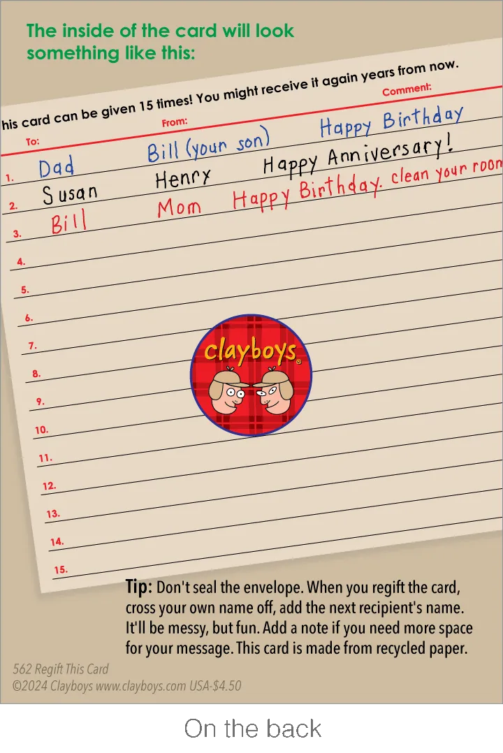 562 Regift This Card (Birthday Card)