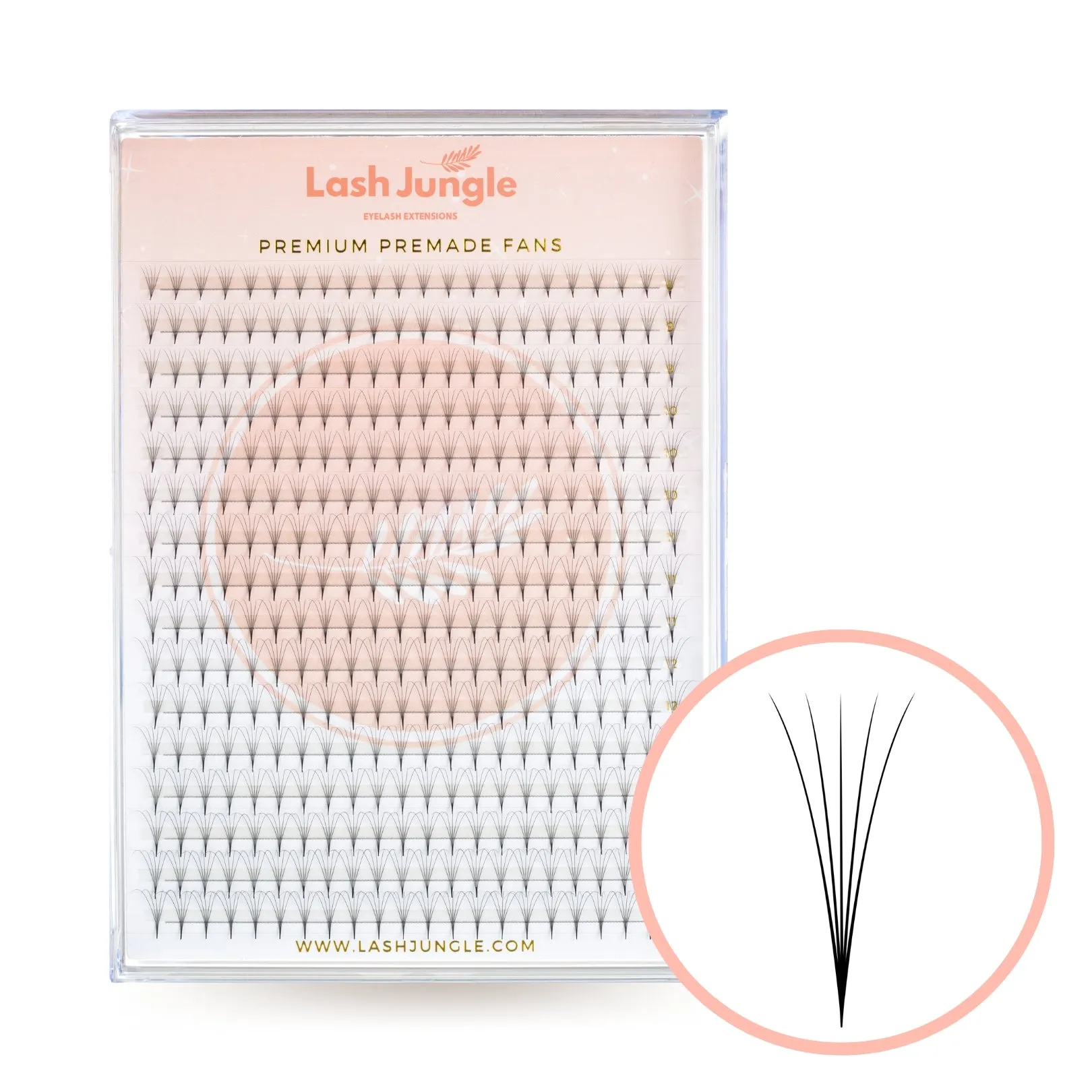 5D Premade Volume Fans Ultra Dark Pointy Stem