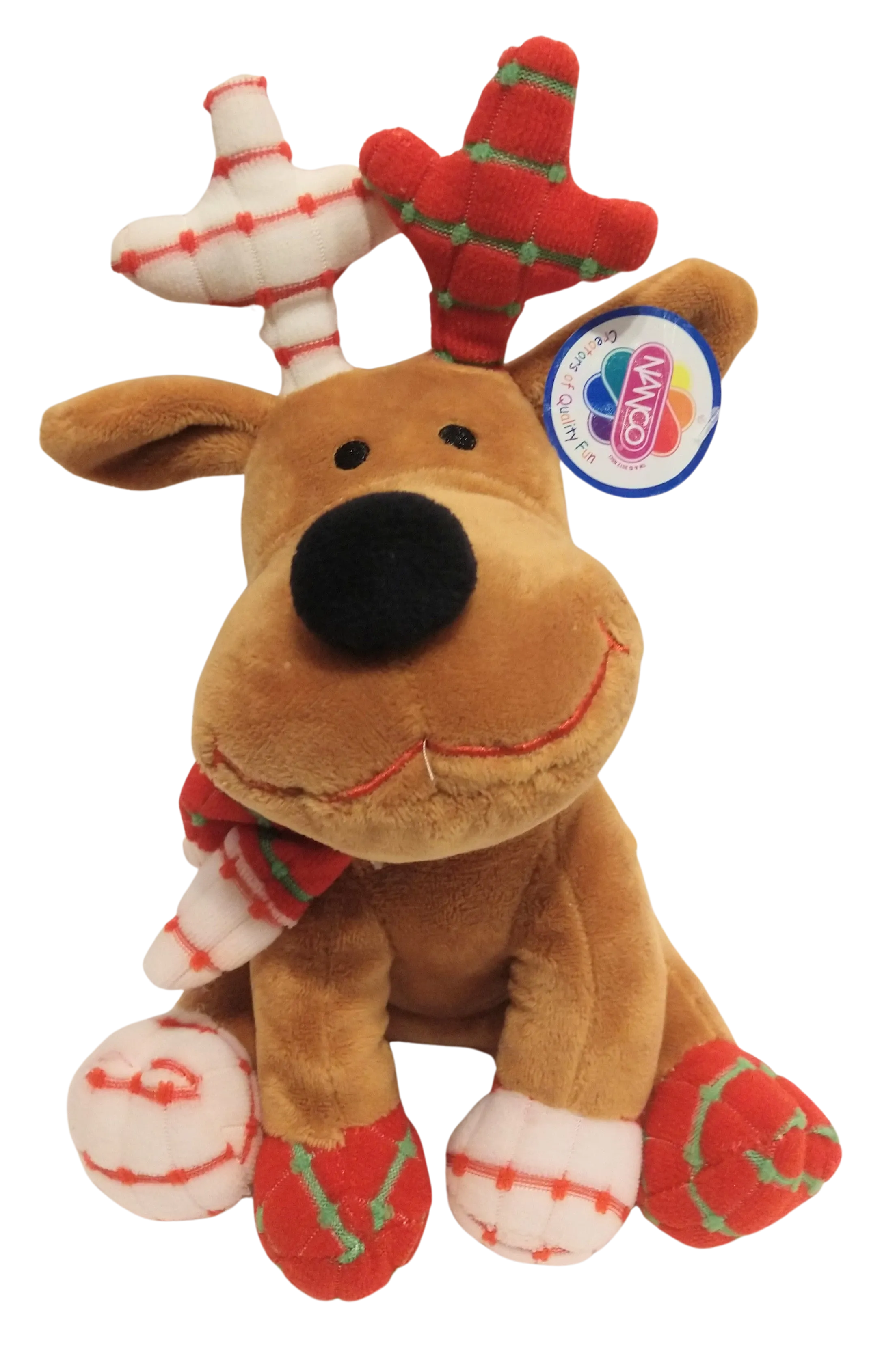 7.5" Christmas Moose plush