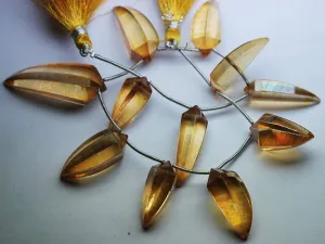 8 Inch Strand,New Yellow Quartz Faceted Fancy Cut Shape, 16-22mm Long