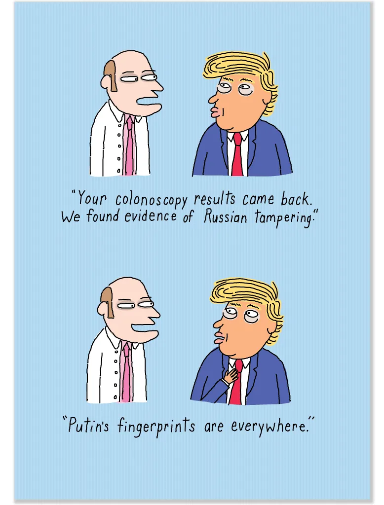 885 Trump's Colonscopy (Any Occasion, Birthday Card)