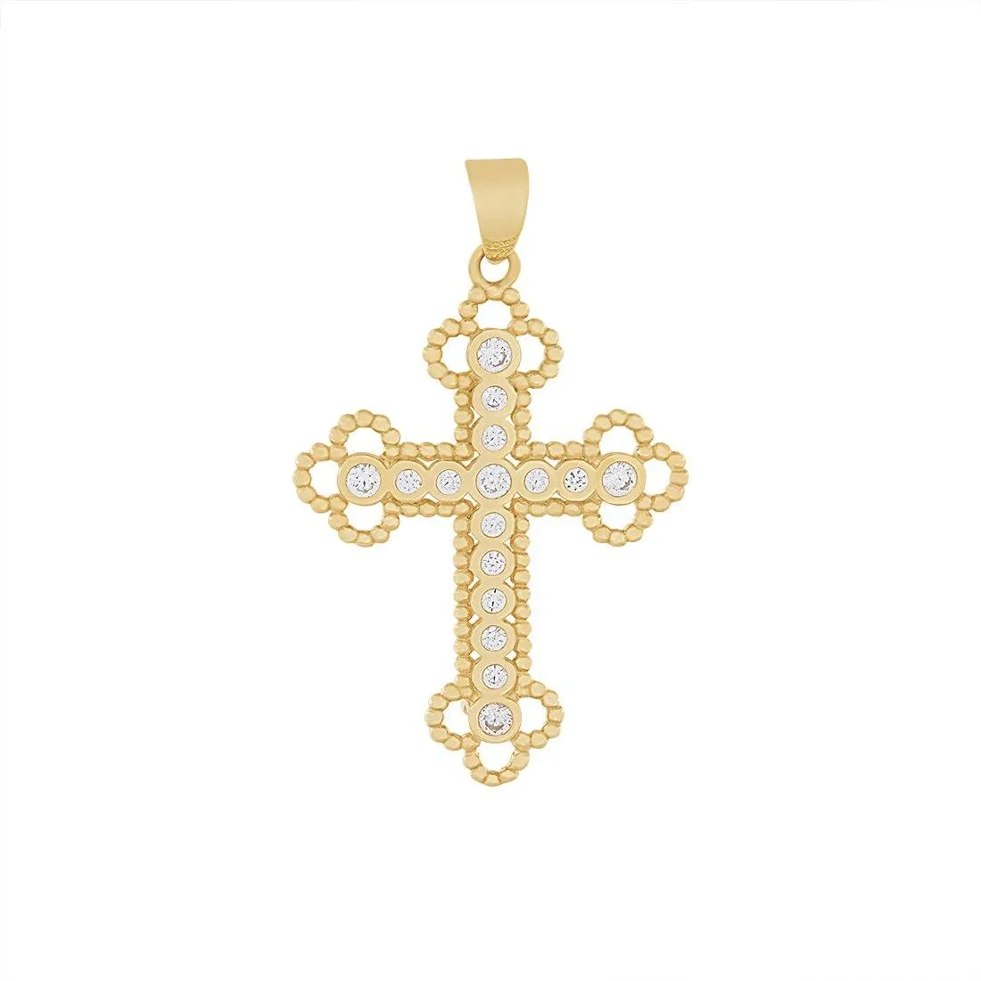 9ct Yellow Gold Fancy Cross Charm