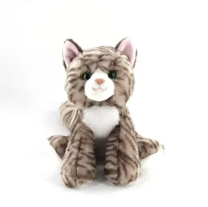 9" Tabby Cat Grey