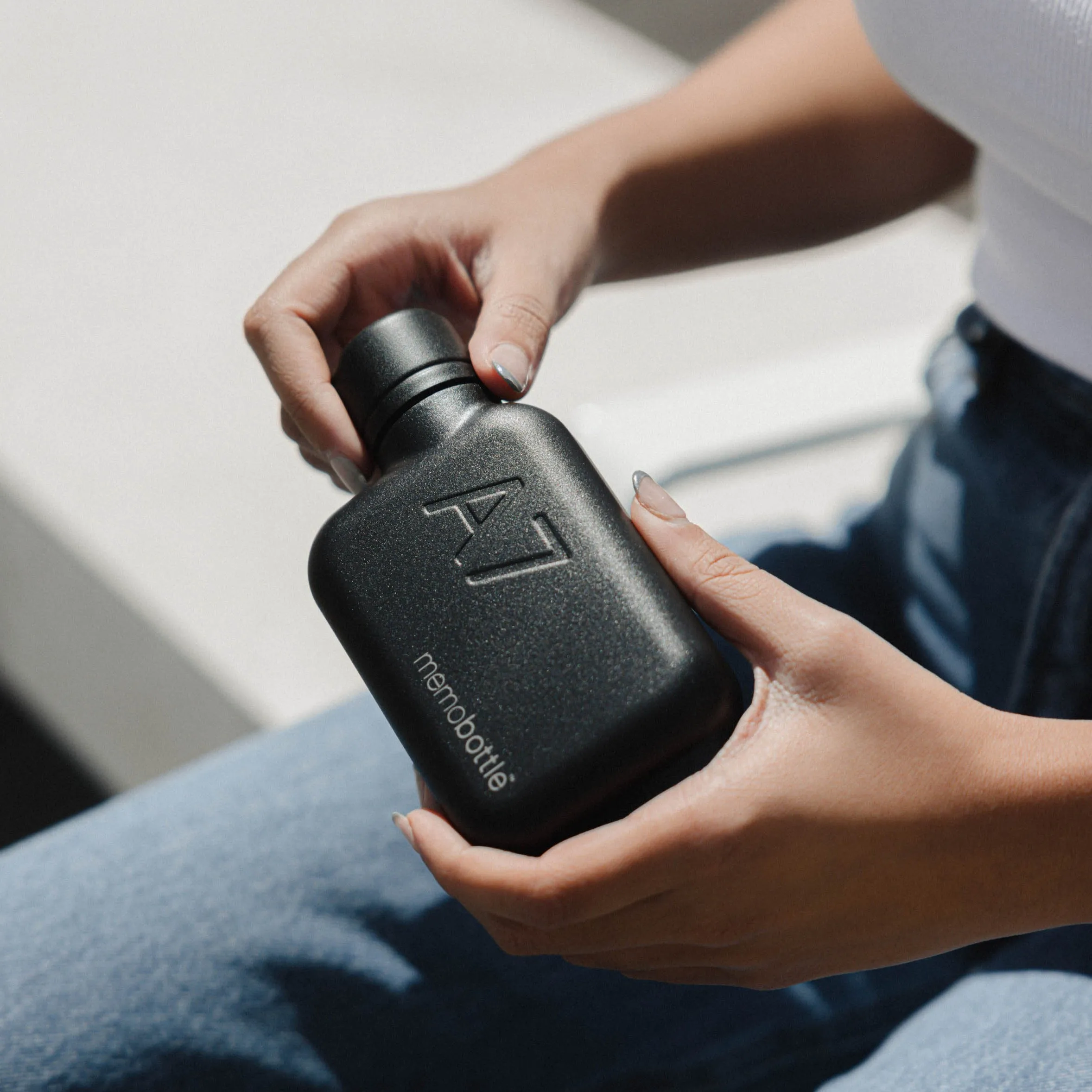A7 memobottle (Stainless Steel) – Black
