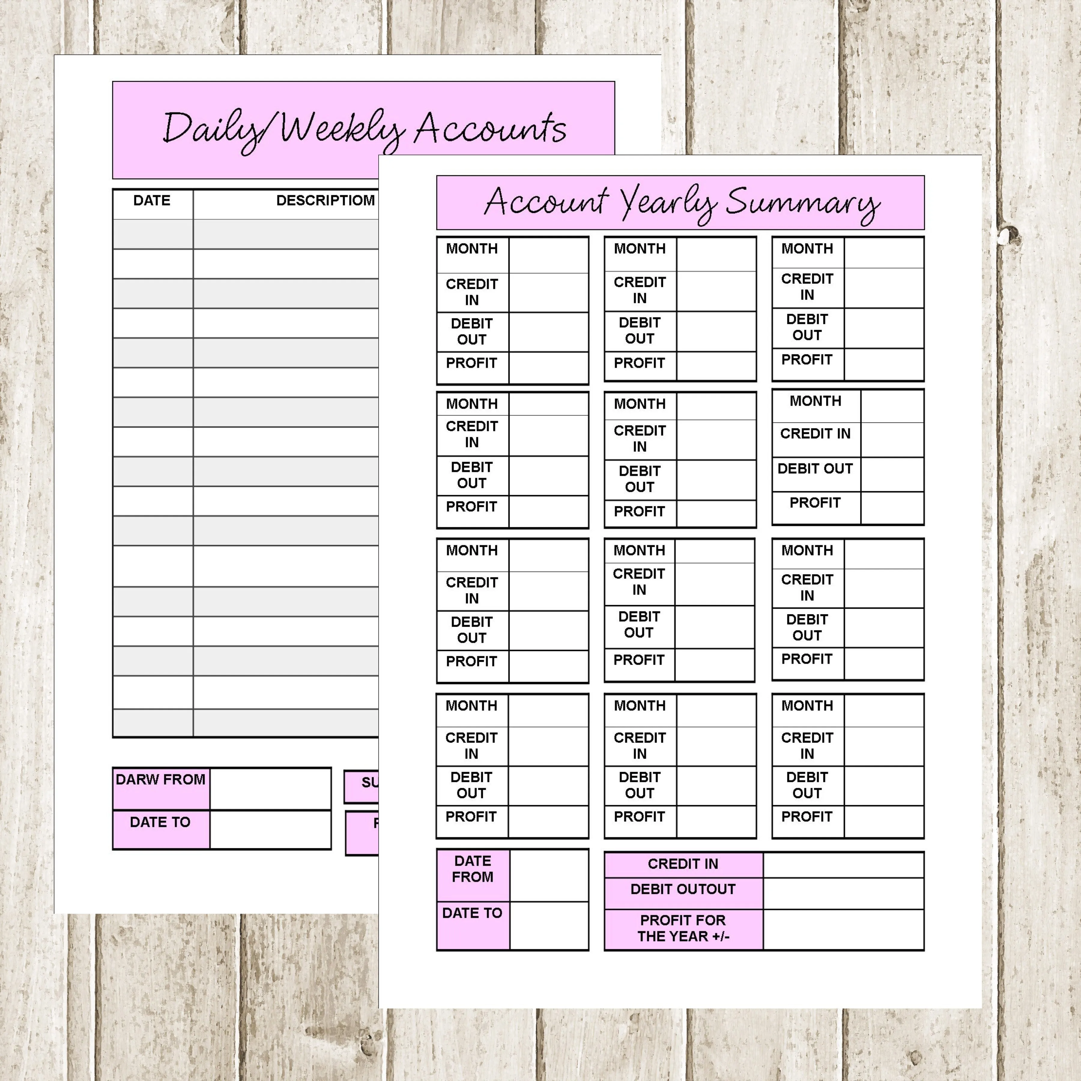 ACCOUNTS BOOK - A4 SPIRAL BOUND WITH 60 PAGES