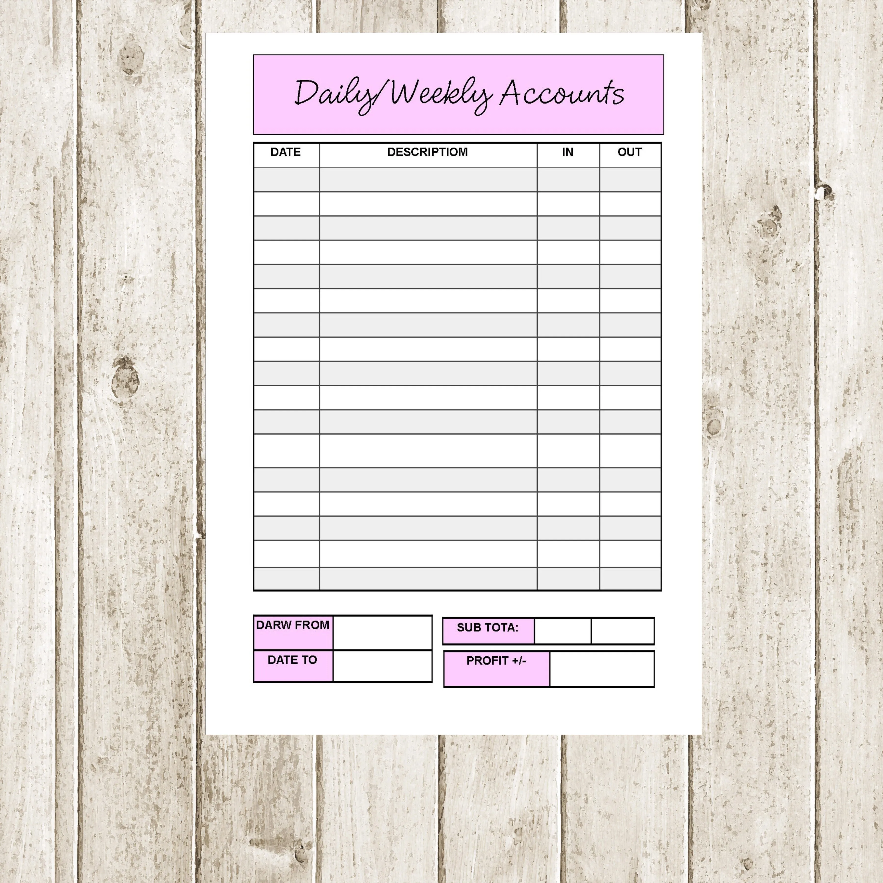 ACCOUNTS BOOK - A4 SPIRAL BOUND WITH 60 PAGES