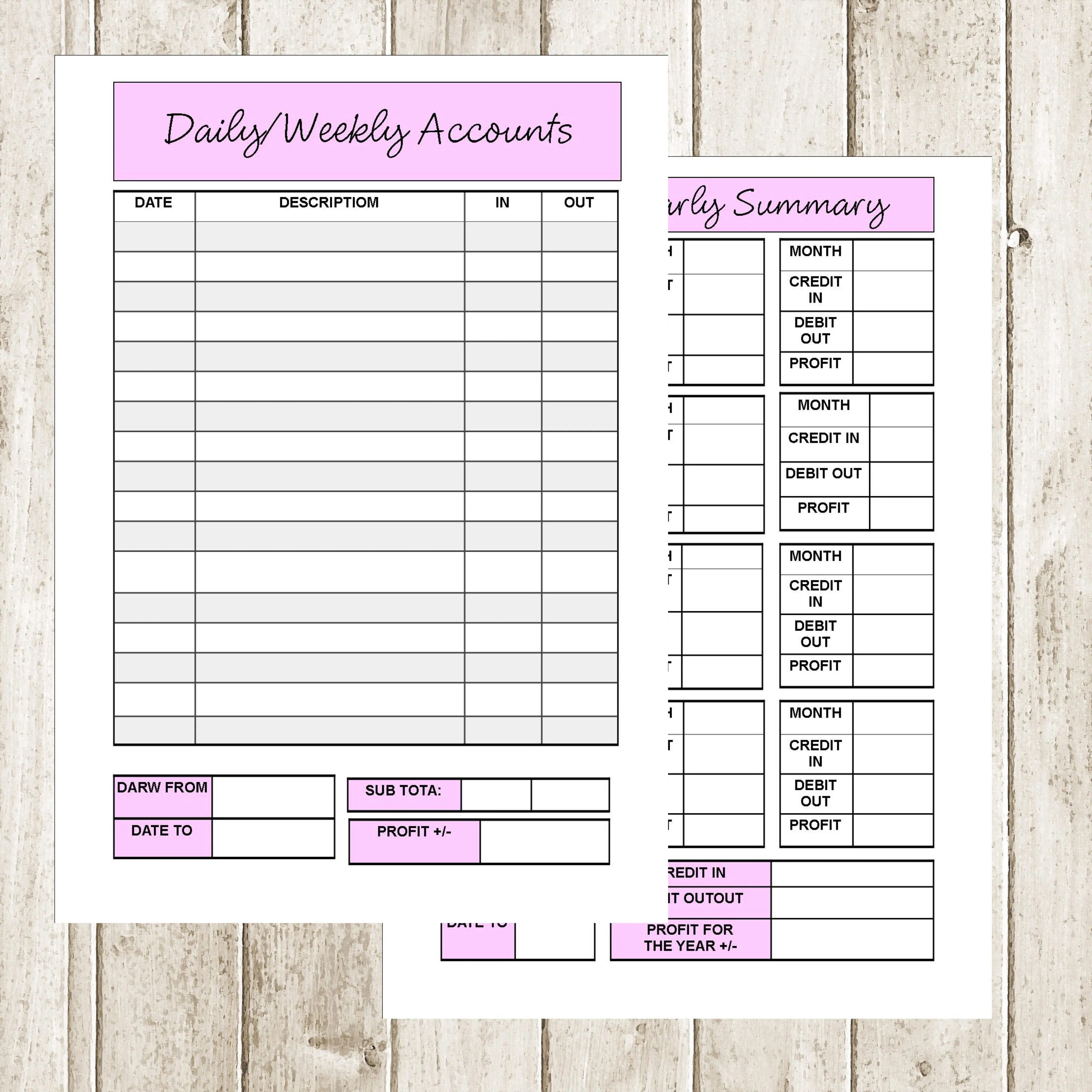 ACCOUNTS BOOK - A4 SPIRAL BOUND WITH 60 PAGES