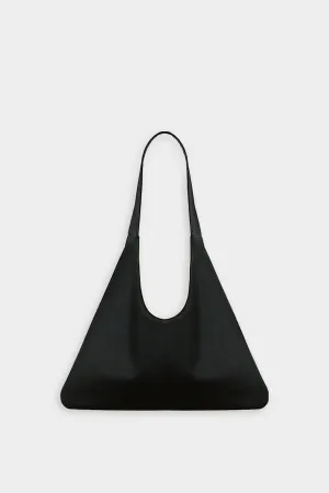 Agave Triangular Tote Bag in Black