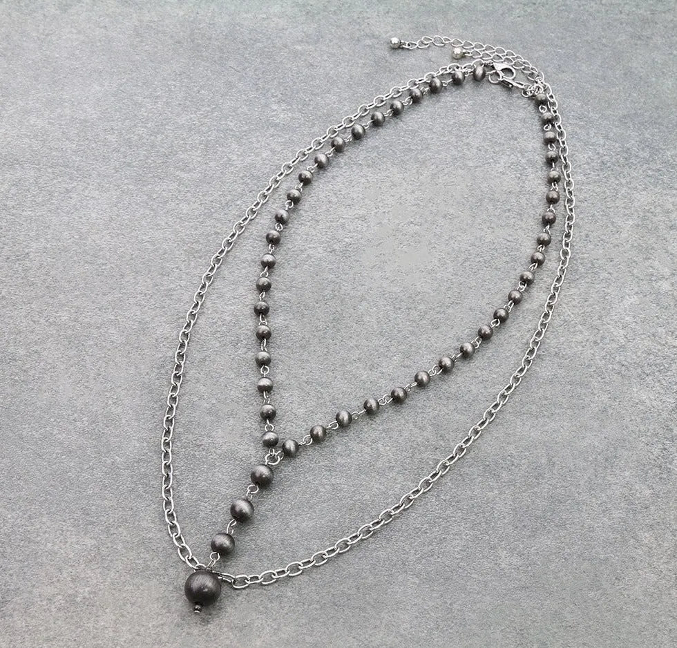 Alachua Y Navajo Chain & Bead Triple Strand Necklace Set