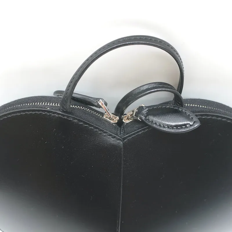 Alaia Le Coeur Small Heart Crossbody Bag Black Leather NEW