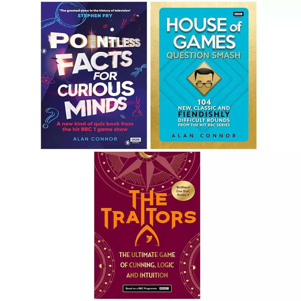 Alan Connor Collection 3 Books Set Traitors,House of Games,Pointless Facts Curios