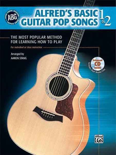 Alfred's Basic Guitar Pop Songs, Level 1 & 2, (Book & CD)