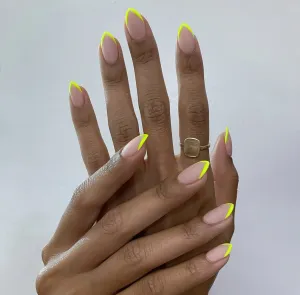 Almond French V sharp yellow