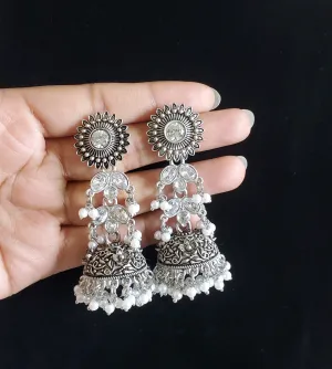 Anusha Mudireddy Trendy Earring With Oxidised Plating S23