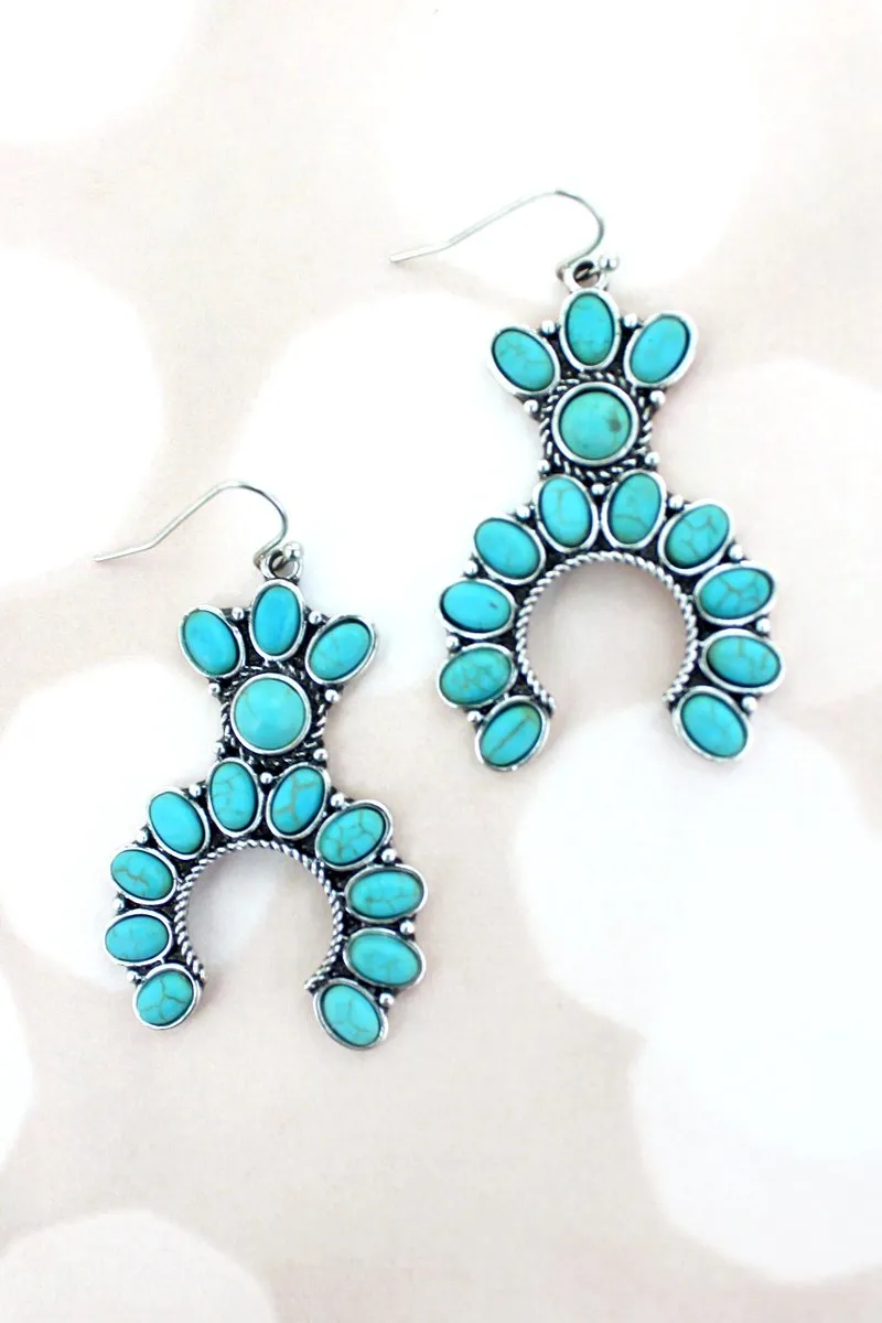 Aransas Fashion Naja Fish Hook Earring - Turquoise