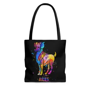 Aries Zodiac Sign Tote Bag