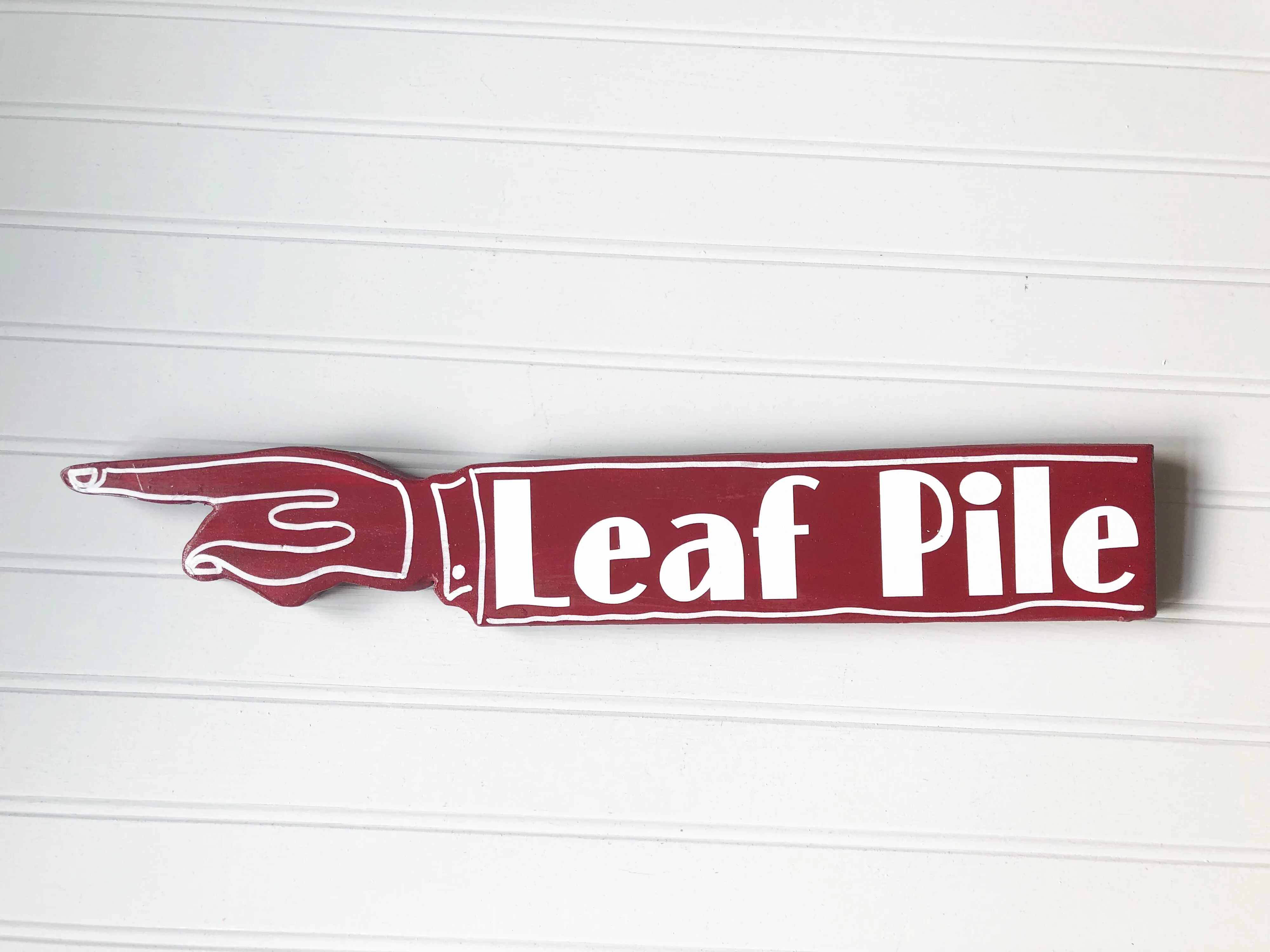 autumn collection - wooden pointy finger signs