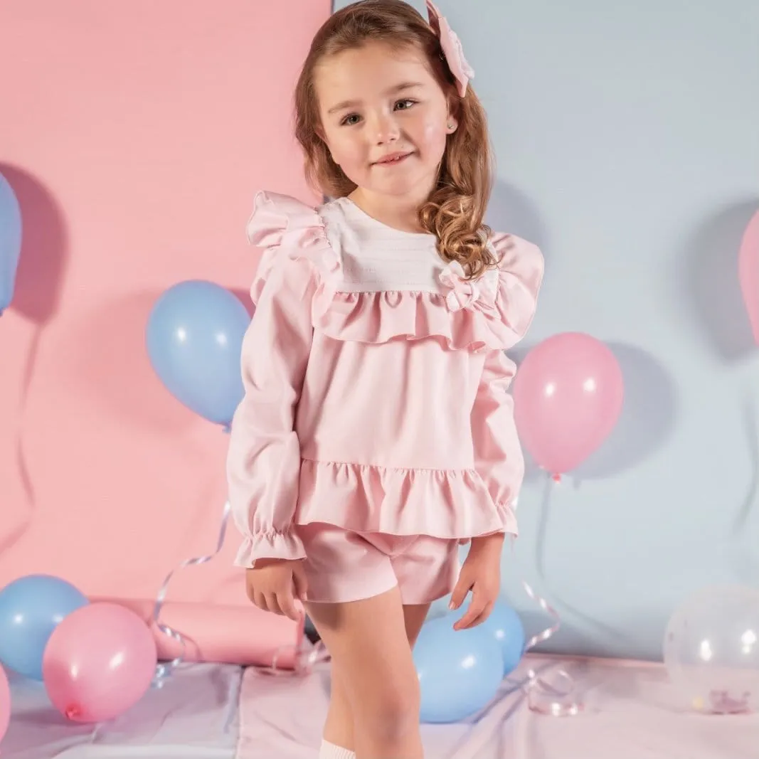 BABINE - Frill Short Set - Pink