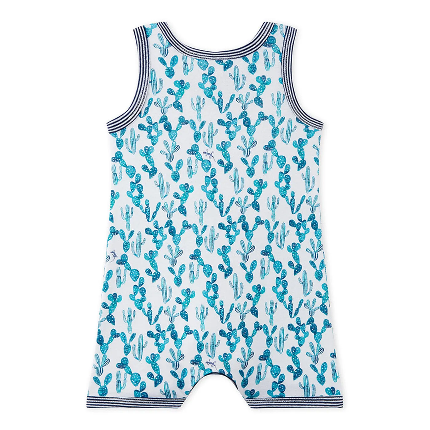 Baby Boys Sleeveless Cactus Print Coverall